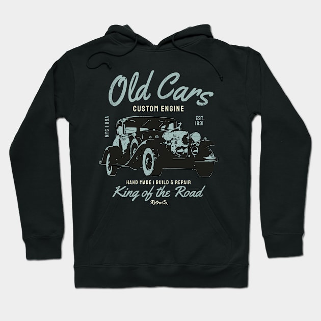 Old Cars Classic Car Vintage Sportscar Hoodie by Foxxy Merch